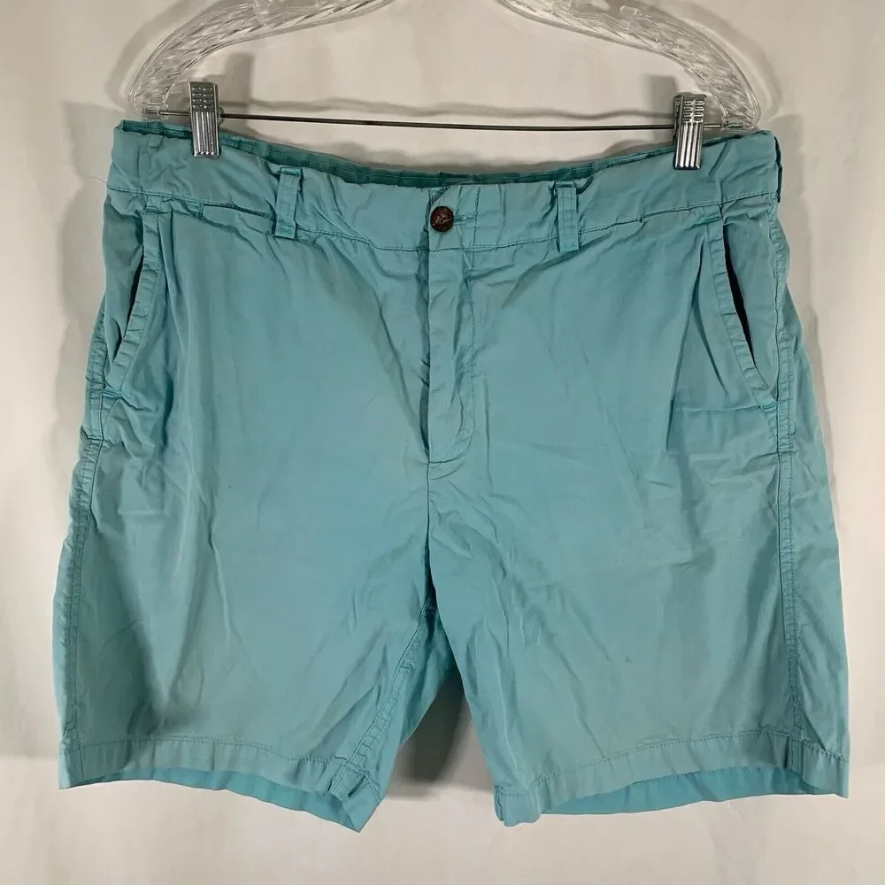 Polo Ralph Lauren Shorts Men's 36 Blue Chino Drawstring Pockets Cotton Blend